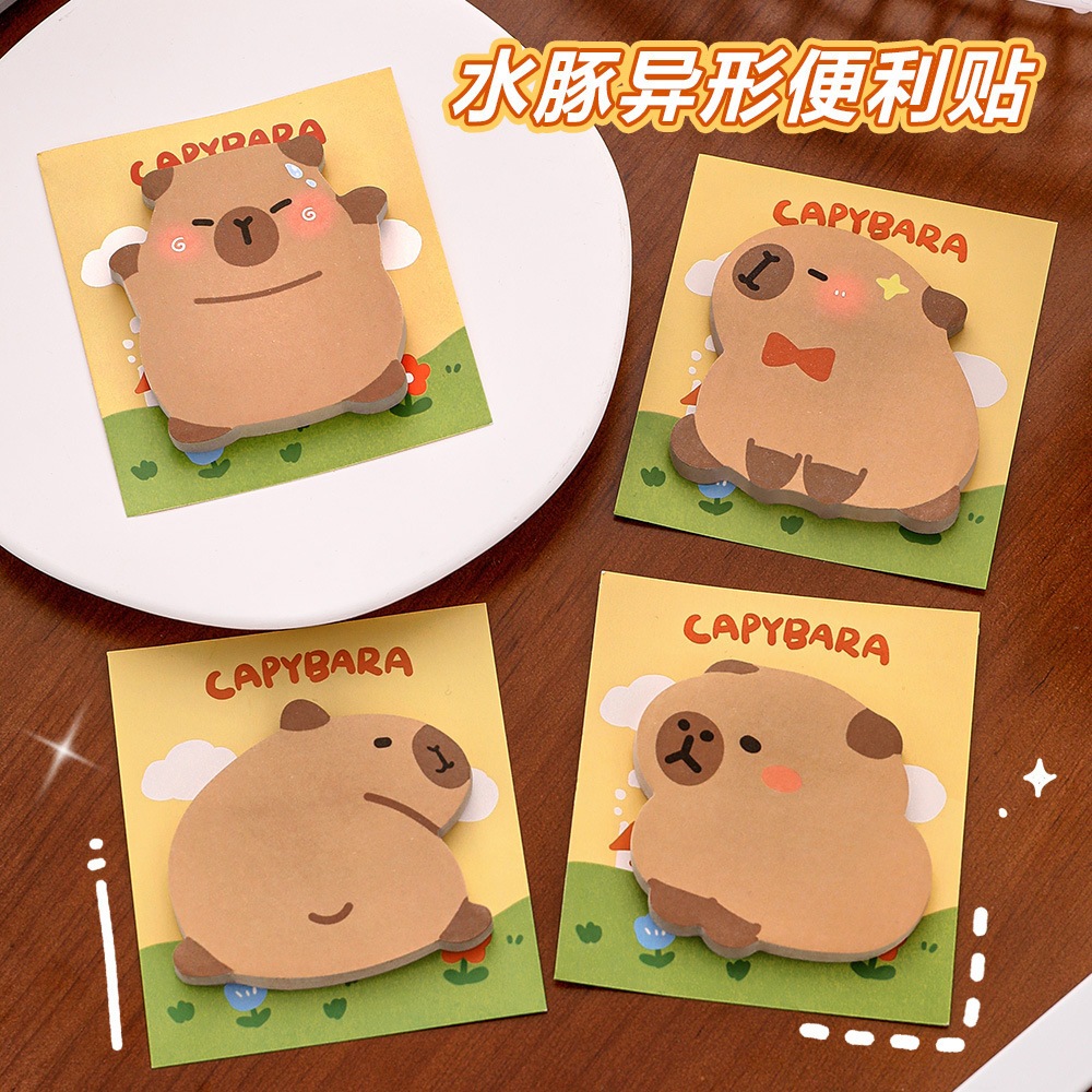 การ์ตูนน่ารัก Capybara Sticky Notes 30แผ่นบันทึกเครื่องเขียนโรงเรียน