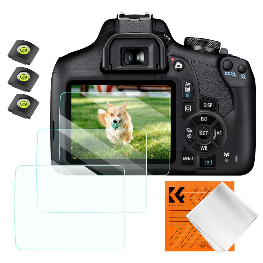 K&F Concept ตัวป้องกันหน้าจอกล้อง*3 + ระดับรองเท้าร้อน*3 สําหรับ Canon G9X II/G9X/G7X III/G7X II/G7X