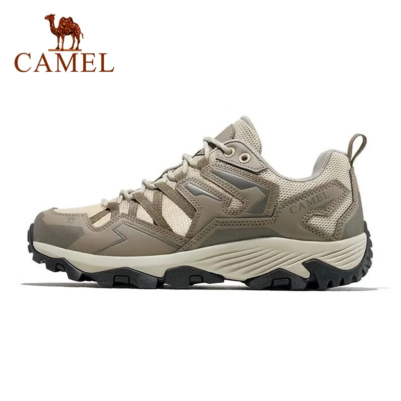 Camel รองเท้าเดินป่า กลางแจ้ง ผู้หญิง ทนต่อการสึกหรอ กันลื่น รองเท้าเดินป่า ดูดซับแรงกระแทก