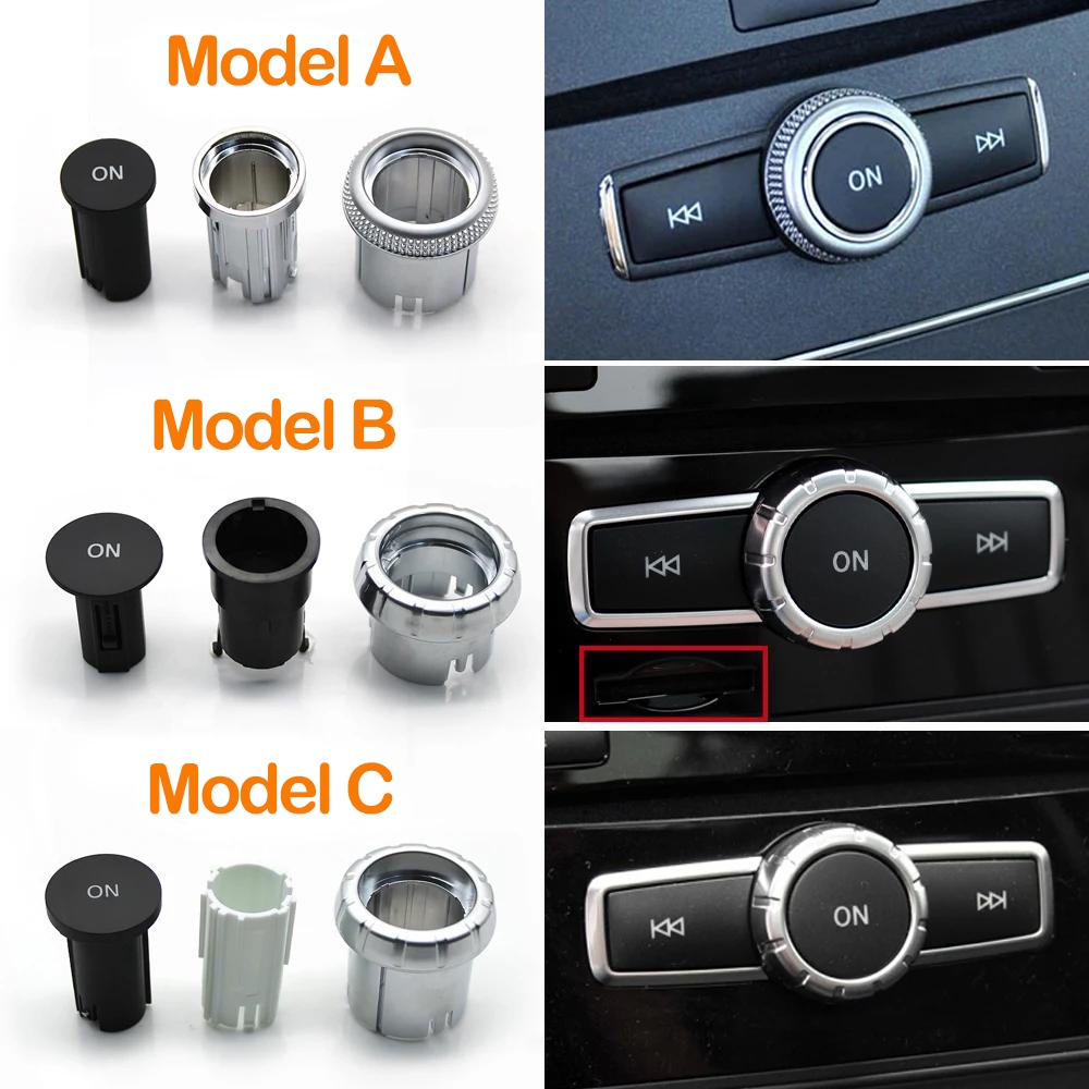รถด้านหน้าแดชบอร์ดวิทยุเครื่องเล่น CD ปุ่มลูกบิดฝาครอบสวิทช์สําหรับ Mercedes Benz W204 X204 W212 W207 W218 W166 W156 W176 W172