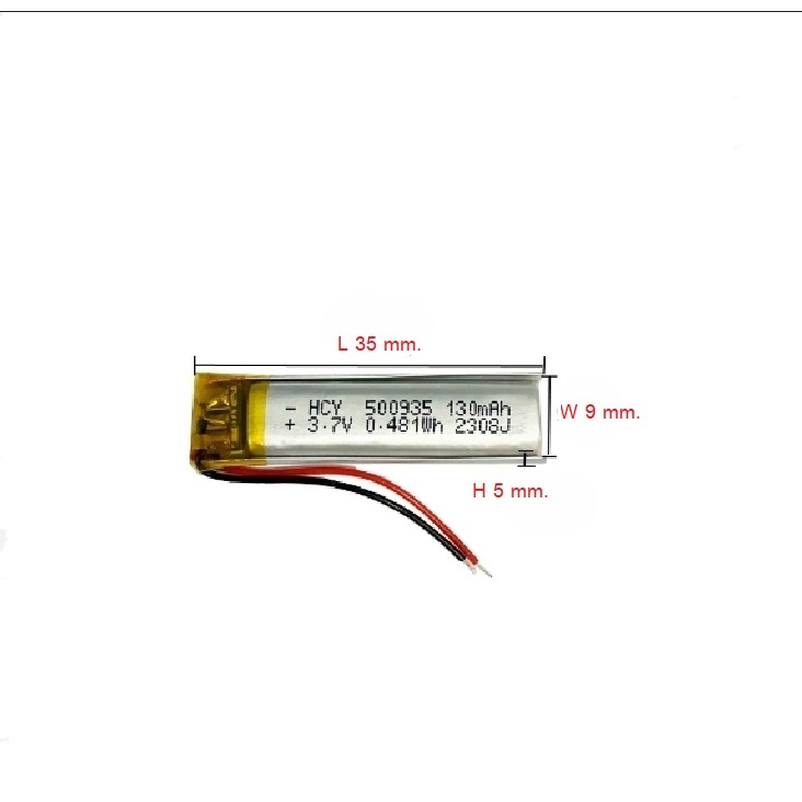 แบตเตอรี่รุ่น 3.7V 500935 (130mAh)