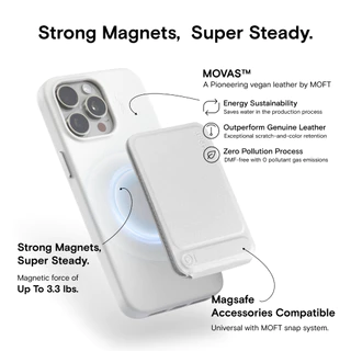 MOFT Snap Phone Case MOVAS™ for iPhone 15 Series- Magnetic Compatible，Vegan Leather For iPhone 15 Case เคสไอโฟน 15