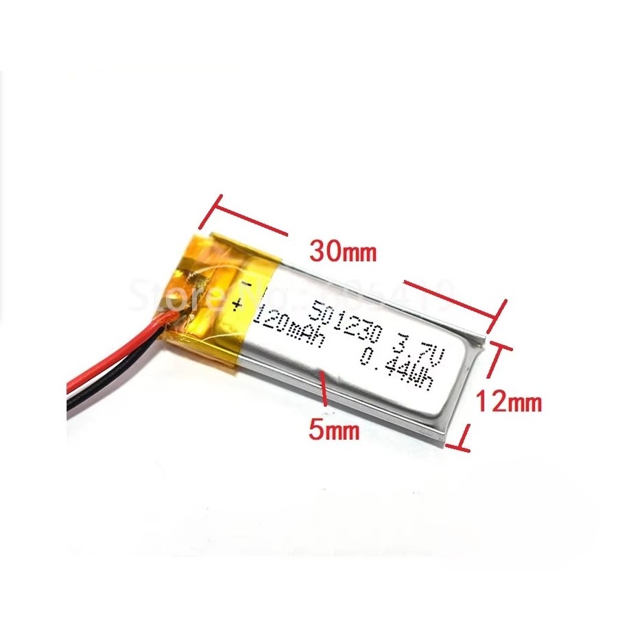 แบตเตอรี่ 3.7v 501230 130mah- แบตเตอรี่