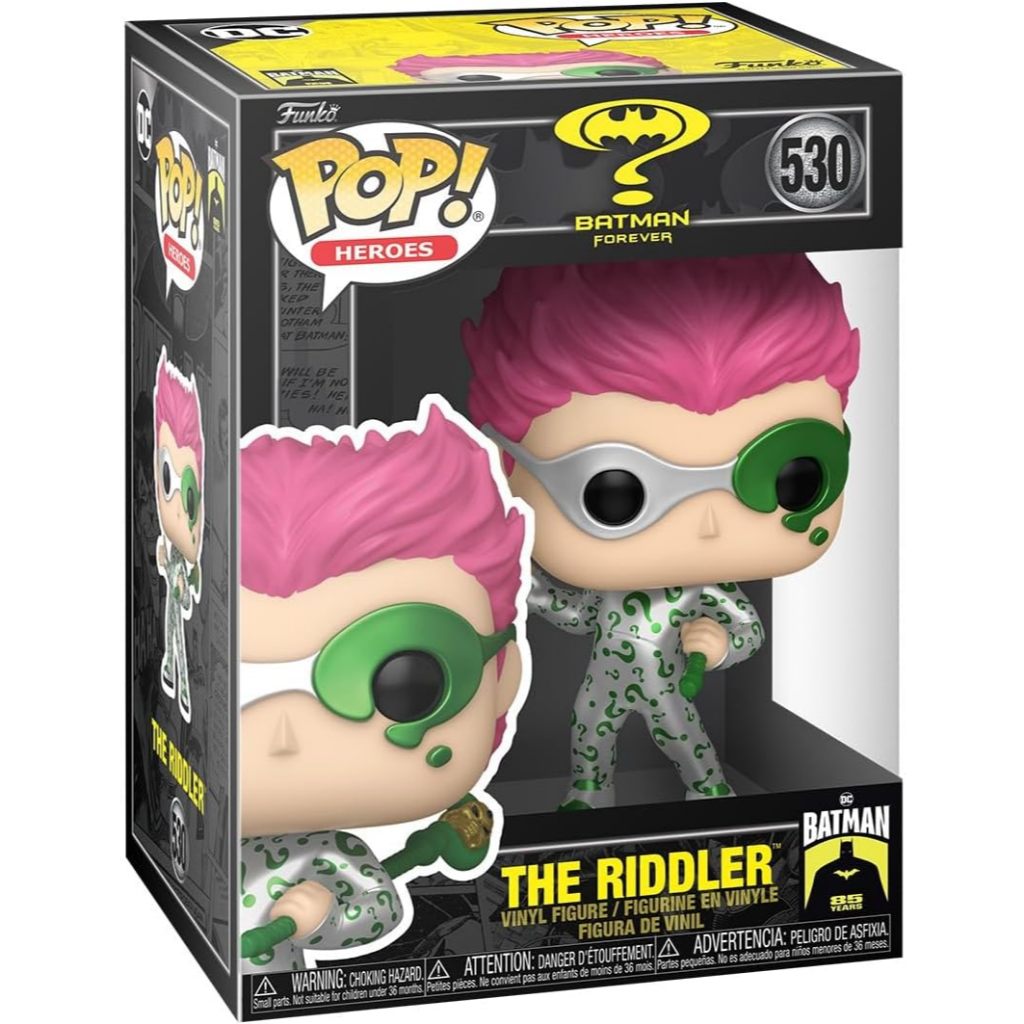 ต้นฉบับ Funko Pop 530 Batman Forever - The Riddler (Metallic) ของเล่นรูปไวนิล