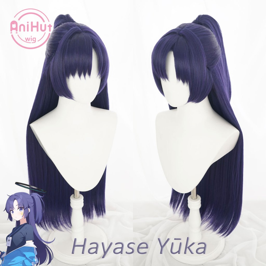 【AniHut】Hayase Yuuka Sportswear Ver Single Ponytail Cosplay Wig Blue Archive Heat Resistant Synthetic Hair Hayase Yuka