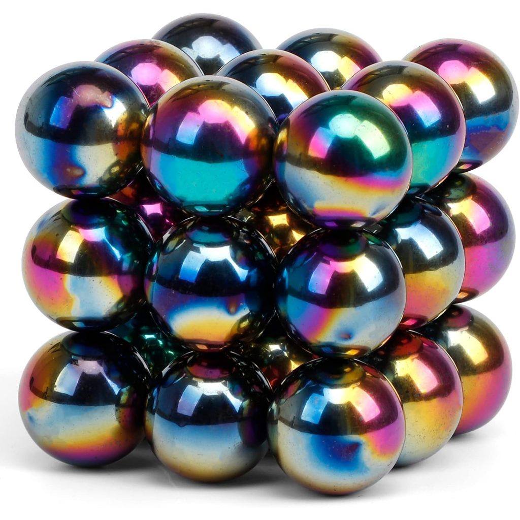 แม่เหล็ก Rainbow Ball Fidget ของเล่น, DIY Hematite หินของเล่นสําหรับผู้ใหญ่,ชุดวิทยาศาสตร์สําหรับความวิตกกังวลบรรเทา,แม่เหล็ก Rattle งูวันเกิดอีสเตอร์ของขวัญ Egg Filler Stuffer Party Favors
