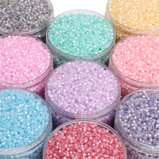 150 ชิ้น/แพ็ค [4 มม.] สีทึบชี้เหลี่ยมลูกปัดเมฆหมอกที่มีสีสันข้าวลูกปัดแก้วคุณภาพสูงสุดลูกปัด ทําเอง อุปกรณ์ทํามือ