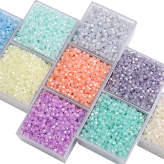 150 ชิ้น/แพ็ค [4 มม.] สีทึบชี้เหลี่ยมลูกปัดเมฆหมอกที่มีสีสันข้าวลูกปัดแก้วคุณภาพสูงสุดลูกปัด ทําเอง อุปกรณ์ทํามือ