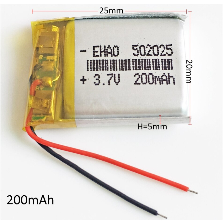แบตเตอรี่ 3.7v 502025 200mah- แบตเตอรี่