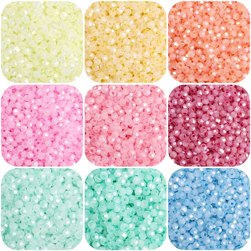 150 ชิ้น/แพ็ค [4 มม.] สีทึบชี้เหลี่ยมลูกปัดเมฆหมอกที่มีสีสันข้าวลูกปัดแก้วคุณภาพสูงสุดลูกปัด ทําเอง อุปกรณ์ทํามือ