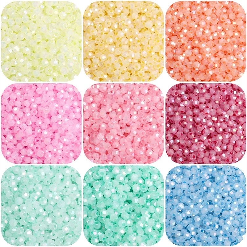 150 ชิ้น/แพ็ค [4 มม.] สีทึบชี้เหลี่ยมลูกปัดเมฆหมอกที่มีสีสันข้าวลูกปัดแก้วคุณภาพสูงสุดลูกปัด ทําเอง อุปกรณ์ทํามือ