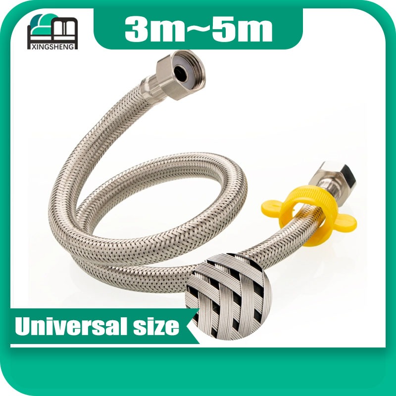 SUS304 ท่อน้ําเข้าร้อนและเย็นเครื่องทําน้ําอุ่นก๊อกน้ําวาล์วมุมห้องน้ําสมาร์ทโลหะท่อน้ําอ่อนป้องกันก