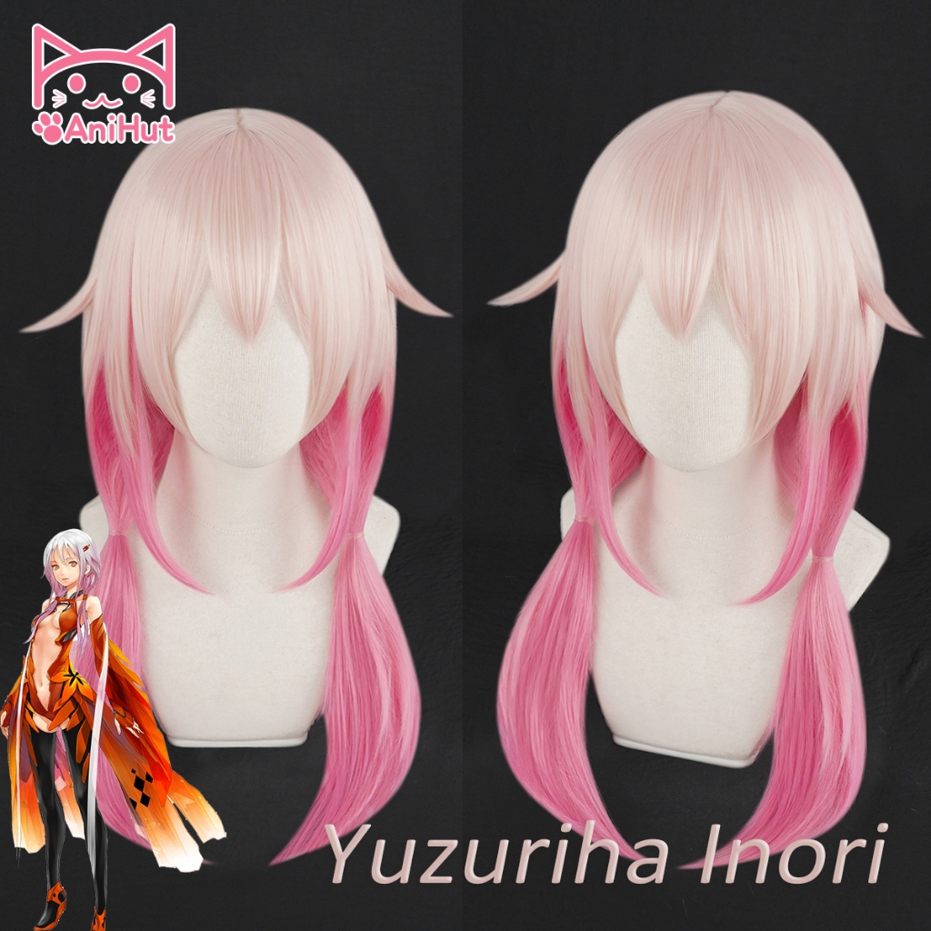 【AniHut】Yuzuriha Inori Cosplay Wig Gulity Crown Gradient Heat Resistant Synthetic Hair