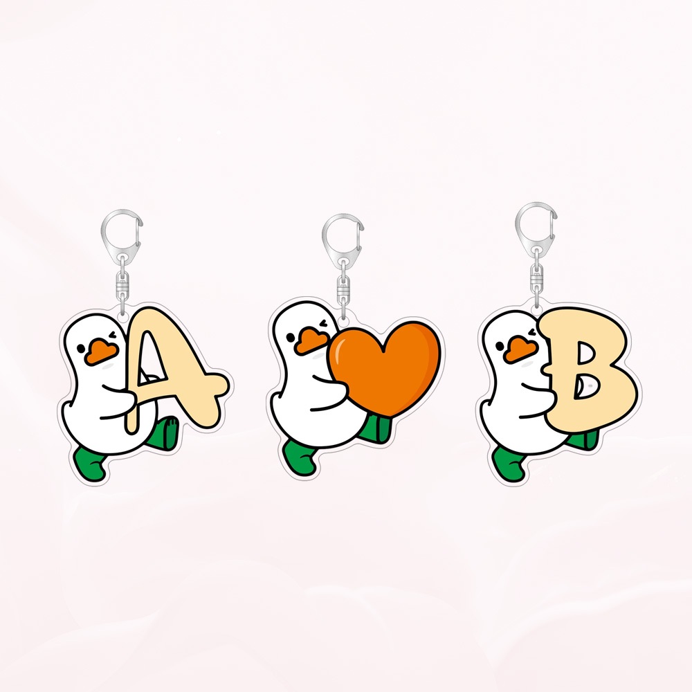 พวงกุญแจอะคริลิคตัวอักษรสร้างสรรค์การ์ตูนน่ารักกระเป๋าตกแต่งกระเป๋านักเรียนจี้ขนาดเล็กของขวัญพวงกุญแจ