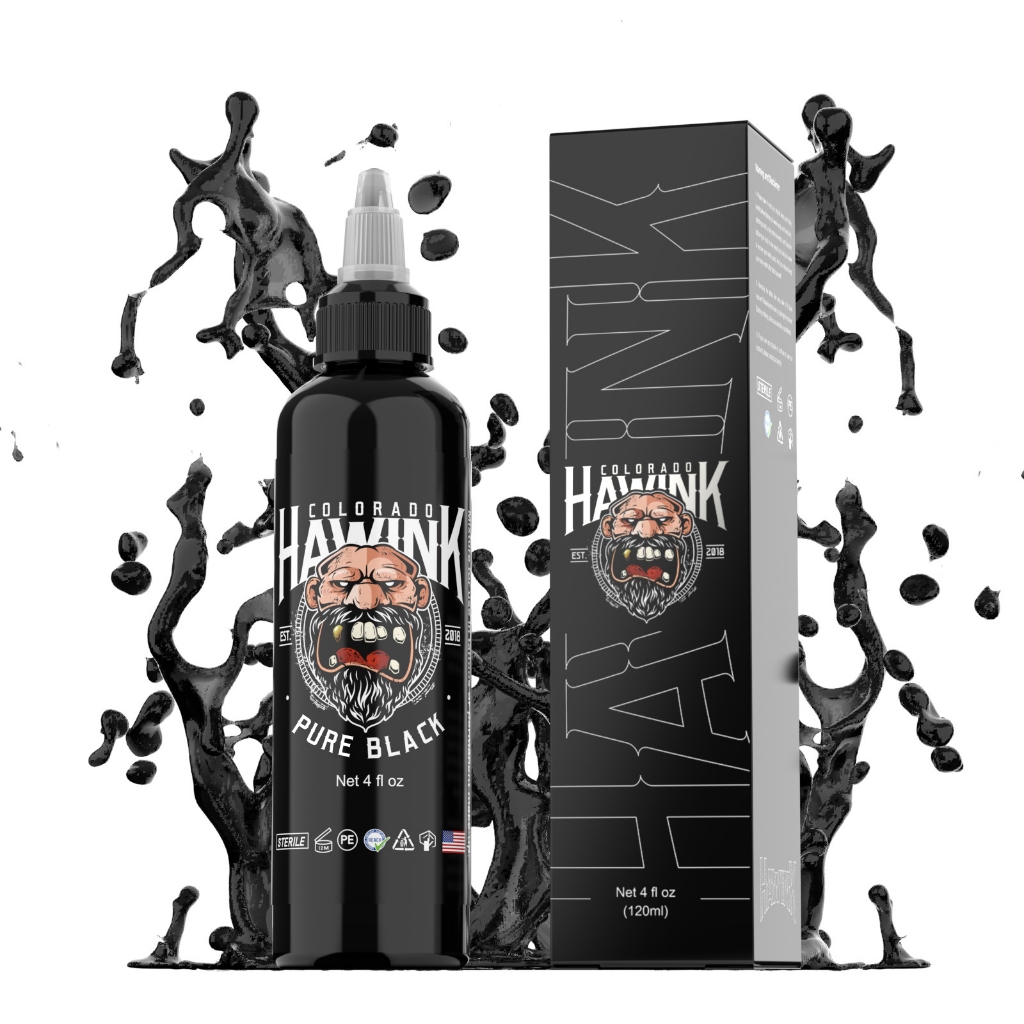 HAWINK 30ML(1OZ) 120ML(4OZ) 200ML(7OZ) Original Black Tattoo Ink Professional Eyebrow Tattoo อุปกรณ์แต่งหน้าถาวร Body Painting อุปกรณ์เสริม