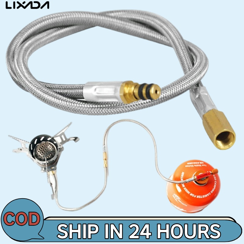 LIXADA [ลิซาดะ ห้างสรรพสินค้า] ท่อต่อขยาย 44 ซม. อะแดปเตอร์เตาแก๊สสําหรับถังตั้งแคมป์กลางแจ้ง
