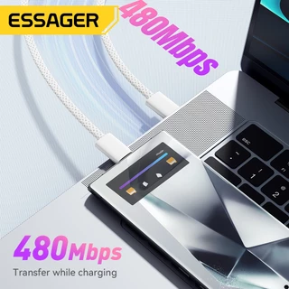 Essager Type C 60W Type-C สาย Type C Fast Charge Data Cable สําหรับ huawei Infinix ip16 15