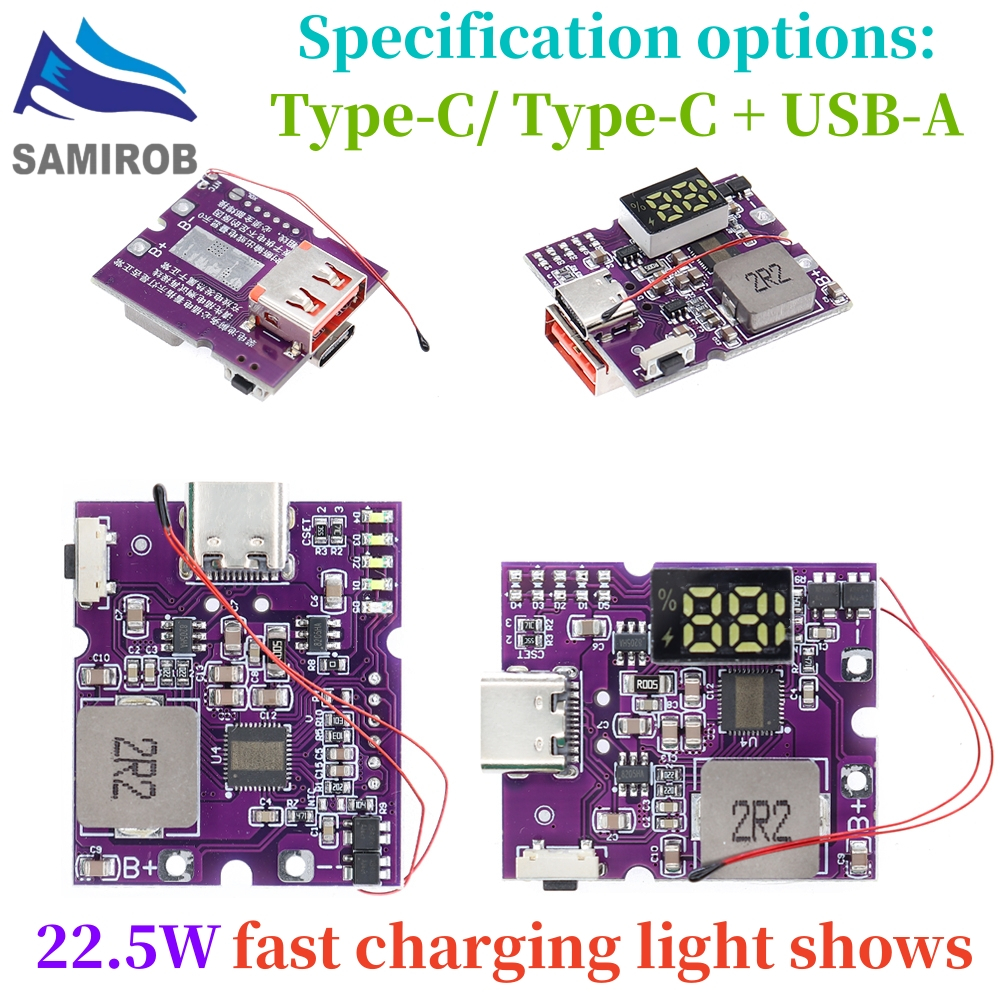 22.5w Full Protocol Bidirectional Fast ชาร์จโมดูล Power Bank Fast Charger Board PD3.0/4.0 QC4+/3.0 PPS FCP SCP HSCP