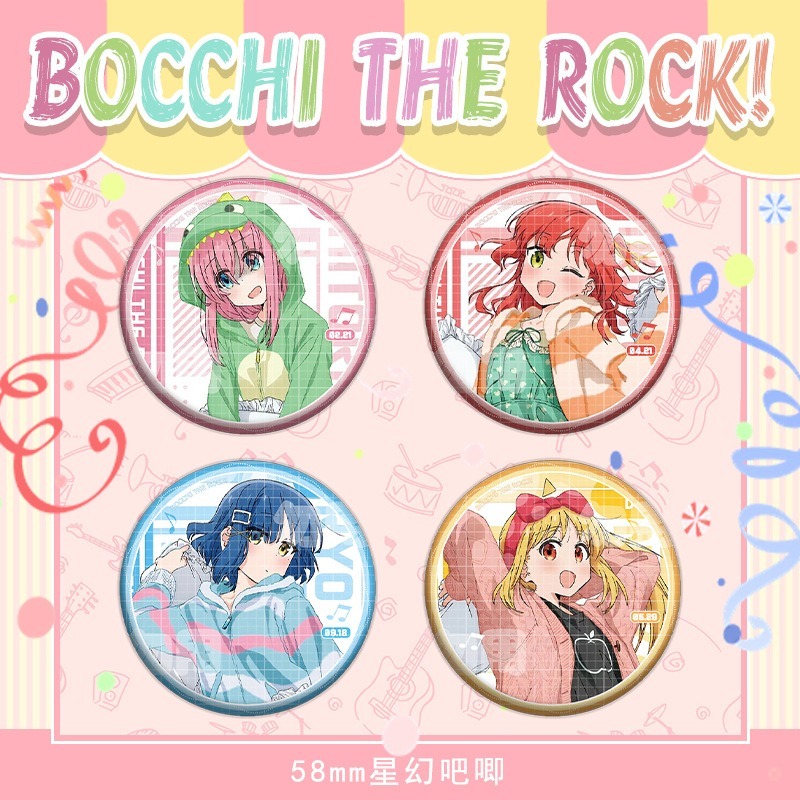 น่ารัก Bocchi the rock Goto Hitori Ijichi Nijika Ikuyo Yamada Ryo มังงะป้ายปุ่มเข็มกลัด Pins คอสเพลย์คอลเลกชันของเล่นกระเป๋าตกแต่งของขวัญ