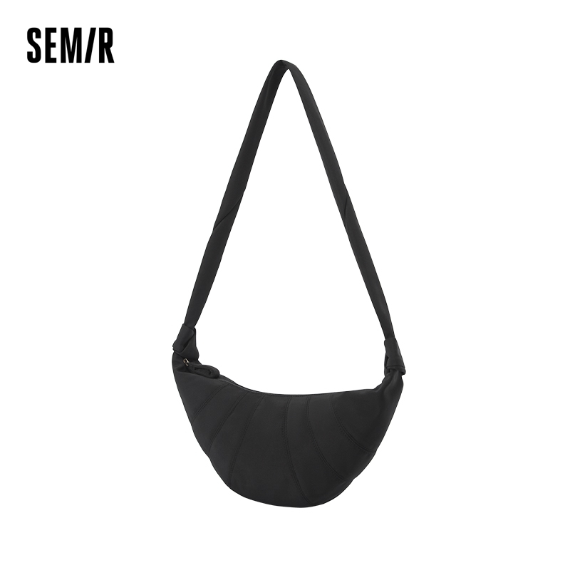 Semir กระเป๋าสตรีกระเป๋าสะพายข้าง 2024 สไตล์ใหม่ความจุขนาดใหญ่ Dumpling Bag Commuter กระเป๋าสะพาย Niche Horn Bag