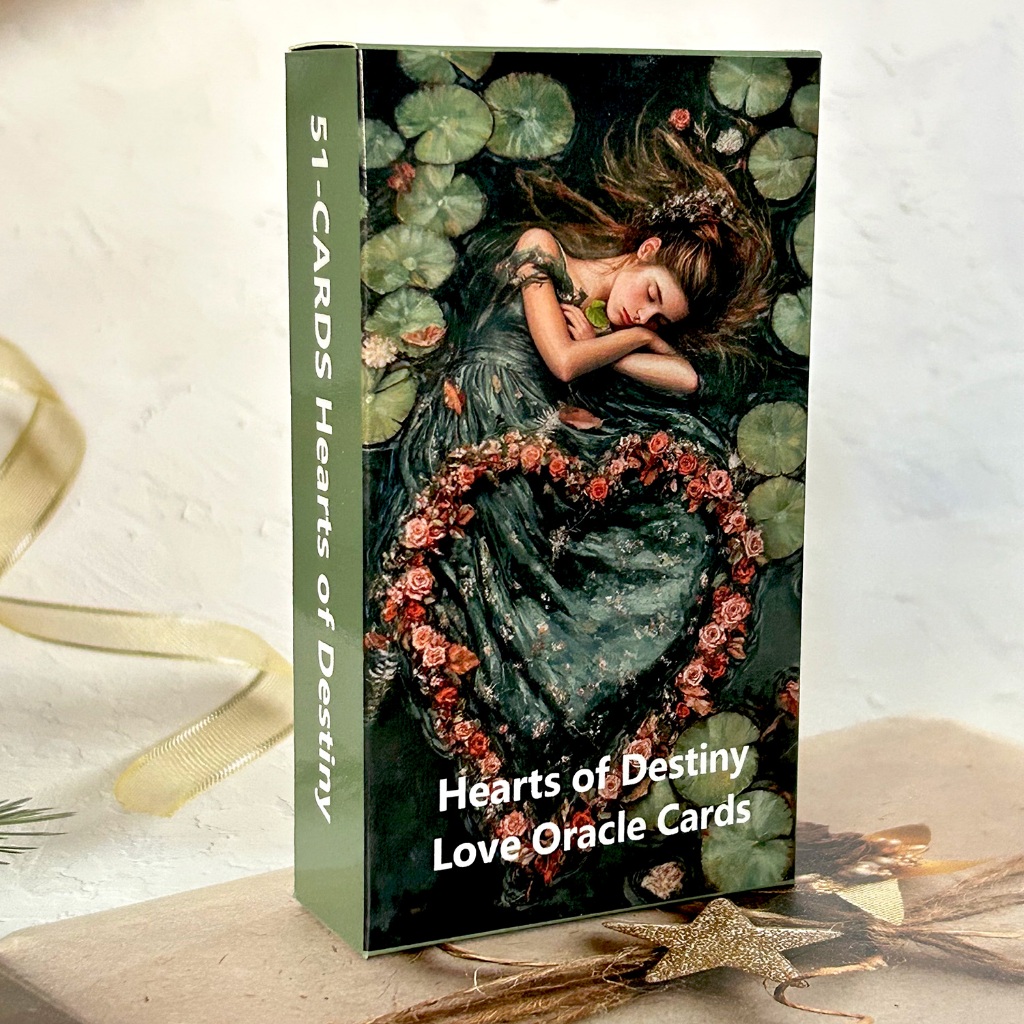 51pcs Love ข้อความ Oracle การ์ด Interperson Predictions สําหรับมาถึงปี Relationship Divination Runes Love เกมกระดานไพ่ทาโรต์