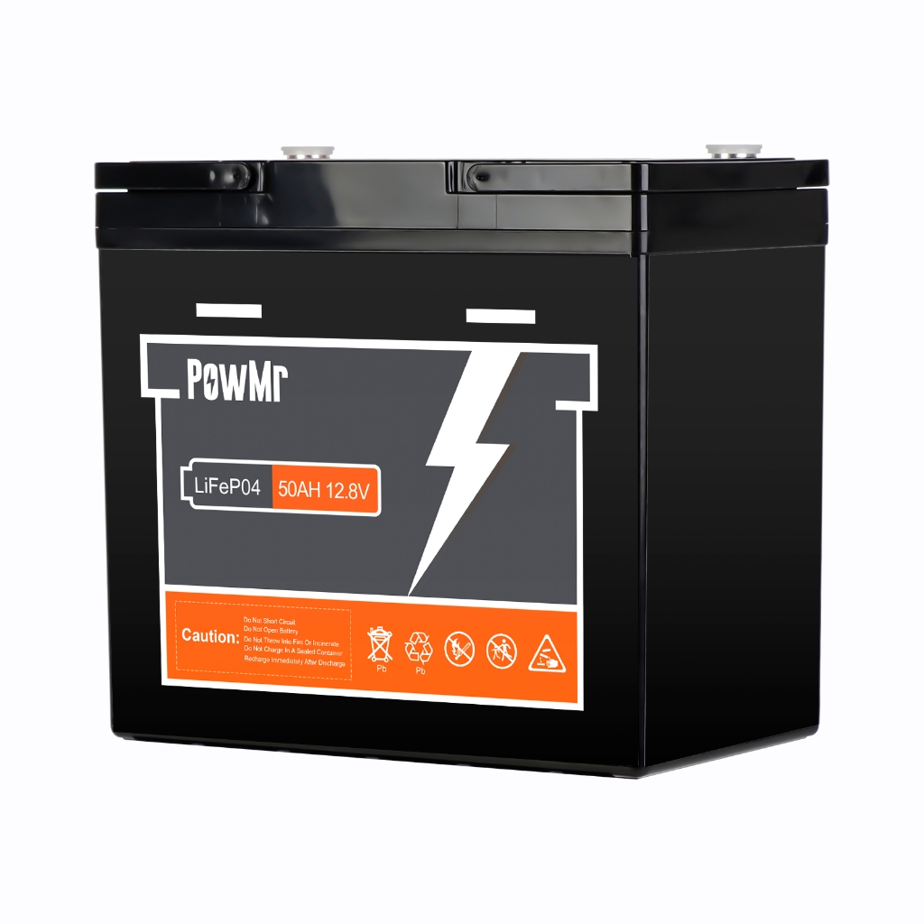 PowMr 12V 30Ah 50Ah LiFePO4 แบตเตอรี่ลิเธียมแบตเตอรี่ชาร์จสําหรับแผงโซลาร์เซลล์แบบชาร์จไฟได้สําหรับรถยนต์ของเล่น, E-Bike, ไฟฉุกเฉิน, อินเวอร์เตอร์พลังงานแสงอาทิตย์และตัวควบคุมพลังงานแสงอาทิตย์