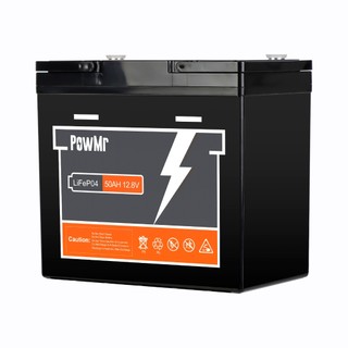 PowMr 12V 30Ah 50Ah LiFePO4 แบตเตอรี่ลิเธียมแบตเตอรี่ชาร์จสําหรับแผงโซลาร์เซลล์แบบชาร์จไฟได้สําหรับรถยนต์ของเล่น, E-Bike, ไฟฉุกเฉิน, อินเวอร์เตอร์พลังงานแสงอาทิตย์และตัวควบคุมพลังงานแสงอาทิตย์
