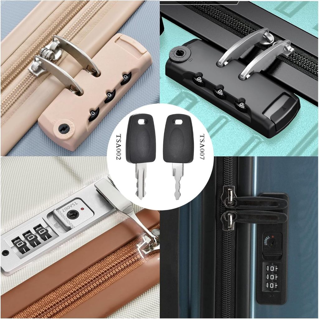 2 ปุ่มสําหรับ TSA007 TSA002 กุญแจกระเป๋าเดินทางหลัก,Universal ได้รับการอนุมัติ TSA007 TSA002 กระเป๋า