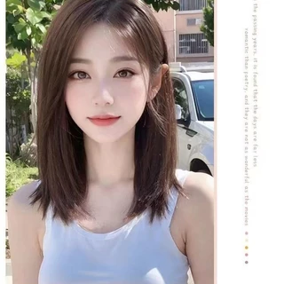 วิกผมหญิงแยกกลางเต็มวิกผมสไตล์เกาหลีเต็มหมวกวิกผมแยกกลางยาววิกผม