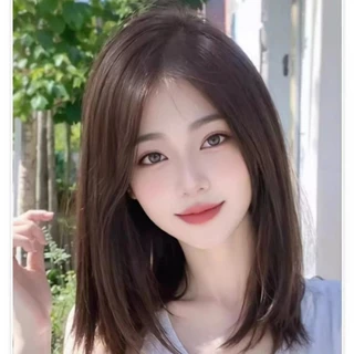 วิกผมหญิงแยกกลางเต็มวิกผมสไตล์เกาหลีเต็มหมวกวิกผมแยกกลางยาววิกผม