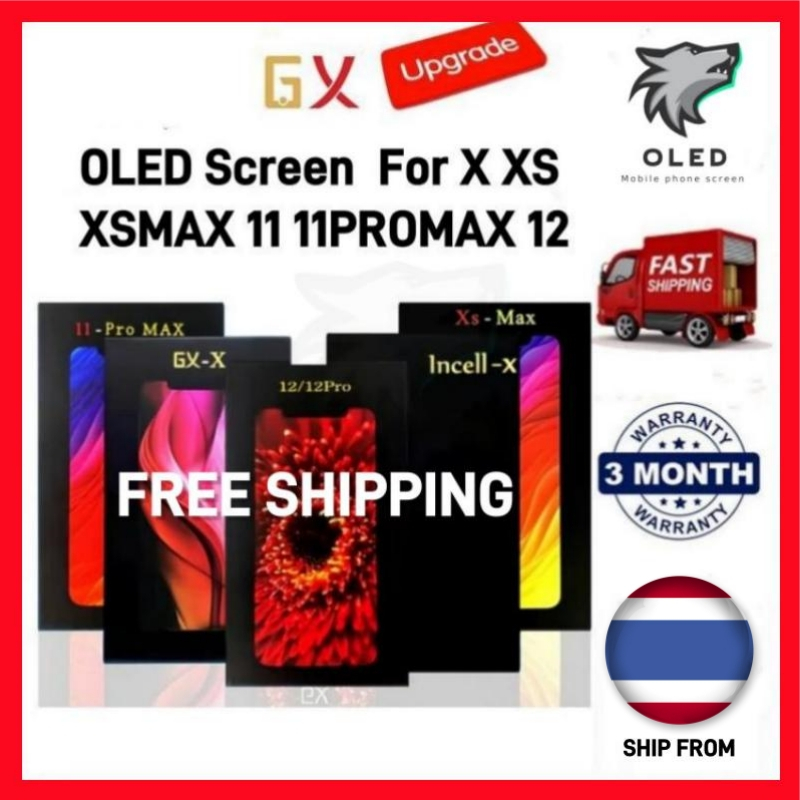 เปลี่ยน LCD GX OLED สําหรับ x LCD x XR XS Max 11 Pro Max 12 Pro LCD สําหรับ iPh x XR XS จอแสดงผล