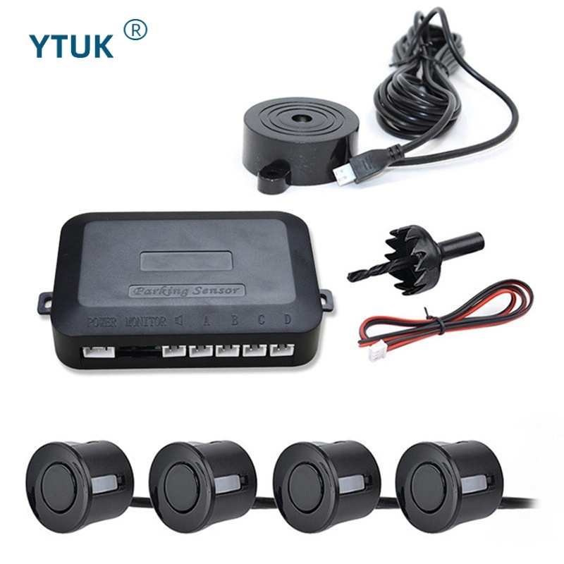 12v ขนาดเล็กรถย้อนกลับเรดาร์ Pure Buzzer 4 Probe รถ Universal ไม่มีหน้าจอโปรโมชั่นฉุกเฉินเสียงเซ็นเซอร์พร้อมท์เรดาร์