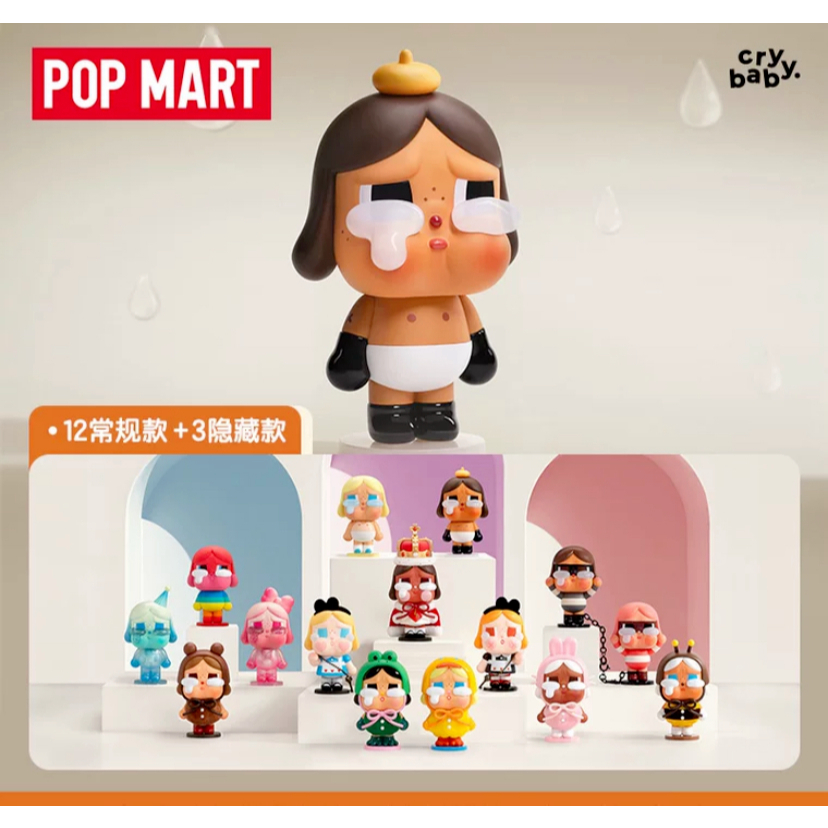 POP MART CRYBABY Crying Again Series Figures Blind Box Action Toys Figure Birthday Gift Kid Toy โรงงานน้ำตา