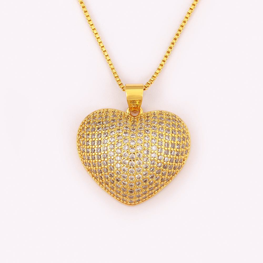 จี้สร้อยคอยี่ห้อ Lucky Heart Pavilion จากคริสตัล Zirconia เหมาะสำหรับทั้งผู้หญิงและผู้ชาย