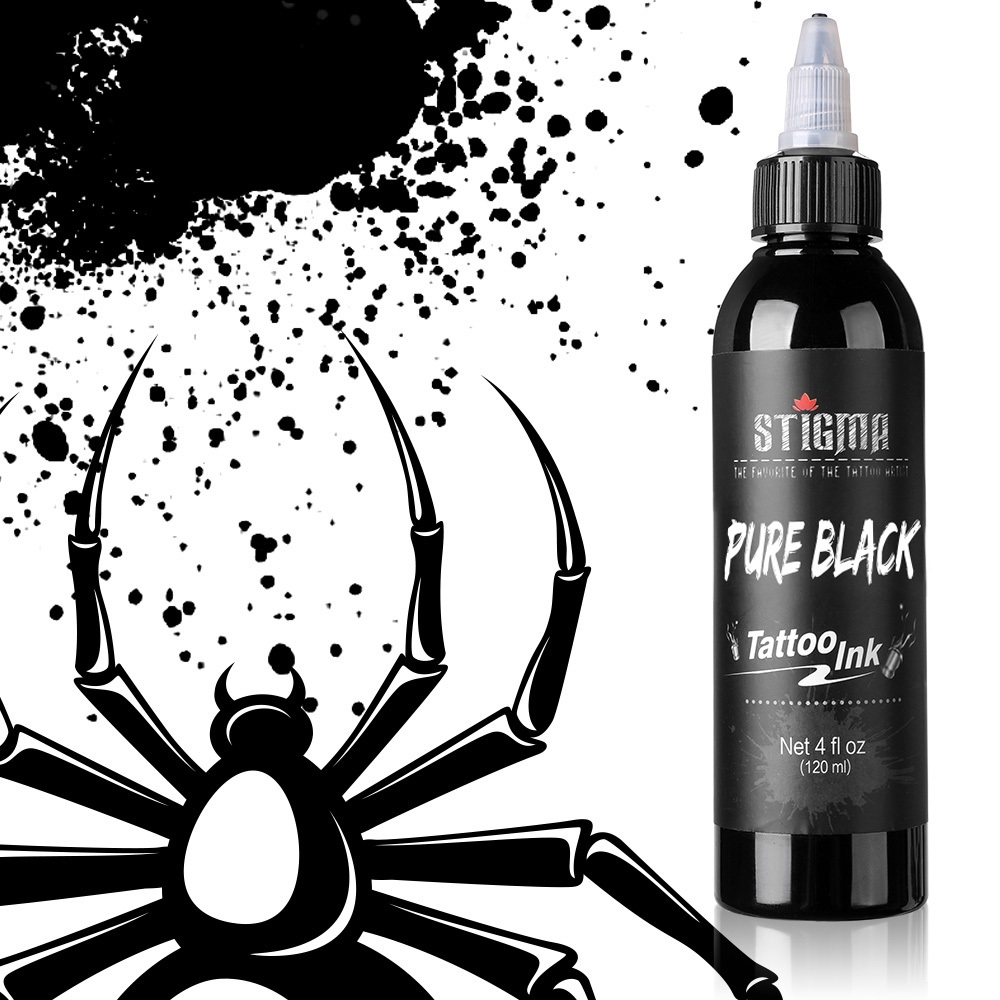 Hawink 120ML Tattoo Pigment Ink Dark Black/Pure Black/Bright White Professional แต่งหน้าถาวร Body Art Tattoo Supply