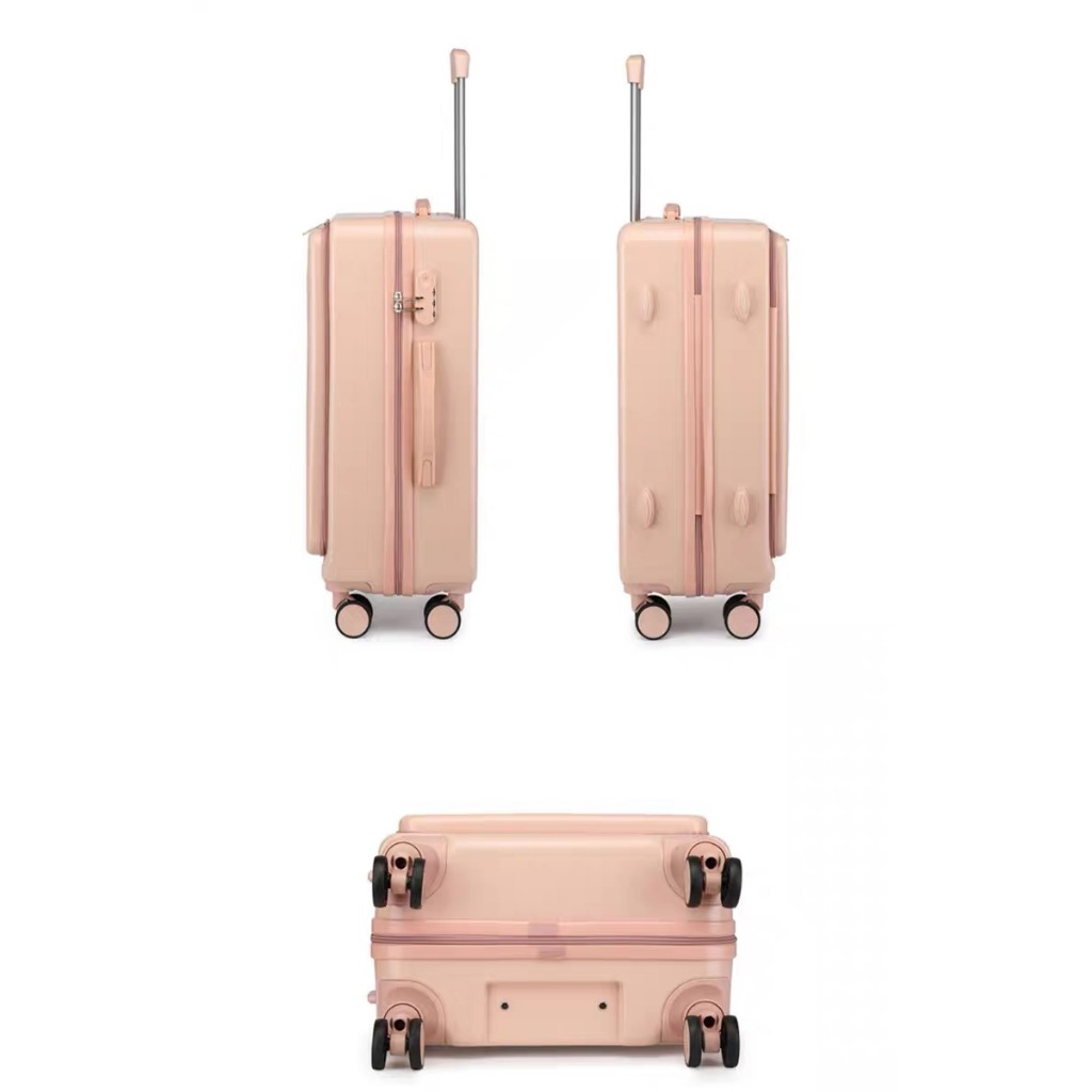 【รุ่นใหม่】กระเป๋าเดินทาง 20/24 นิ้ว กระเป๋าฝาเปิดด้านหน้า ใส่โน้ตบุ๊ค น้ําหนักเบา ขึ้นเครื่อง กระเป๋าเดินทางล้อลาก