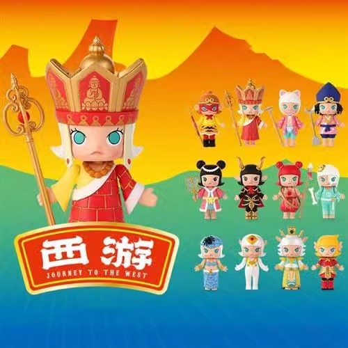 ของแท้ POPMART Molly Journey to the West Series รูป Mystery Box ของขวัญสําหรับเด็กรุ่นยืนยัน