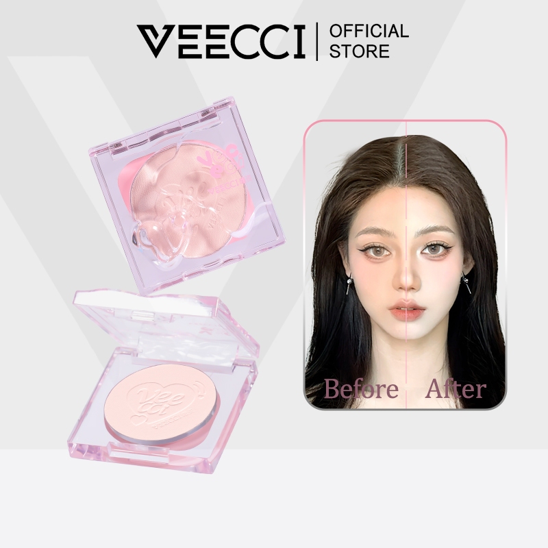 VEECCI ไฮไลท์ พาเลท เนื้อด้าน ไฮไลต์ ซ่อมแซมร่องรอยฉีกขาด แป้งละเอียด สีผิวสม่ำเสมอ แบบพกพา 3g