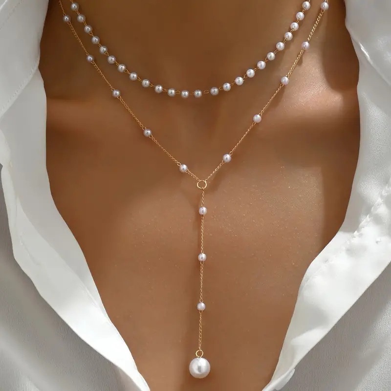 แฟชั่น Y รูปร่างจี้พู่สร้อยคอ Choker Chain เครื่องประดับของขวัญสําหรับผู้หญิงของขวัญวันเกิด