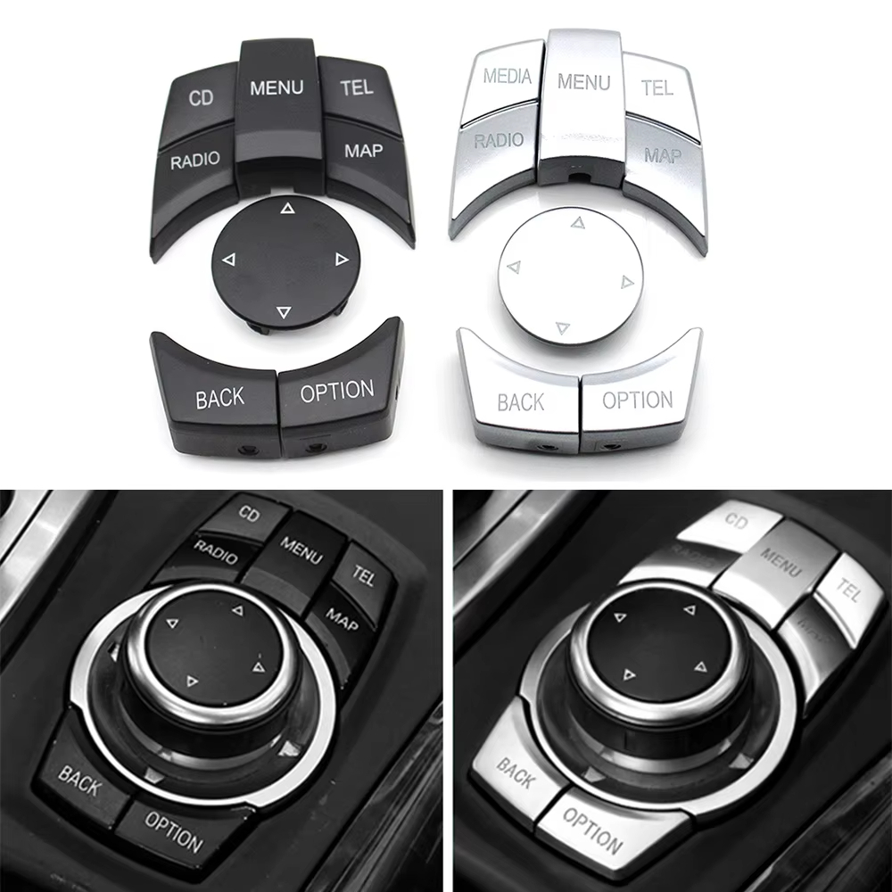 ภายในรถ CIC IDrive Multi Media Knob ปุ่มเมนูสําหรับ BMW E60 E61 E63 E64 E81 E82 E87 E88 E89 E90 E92 E70 E71