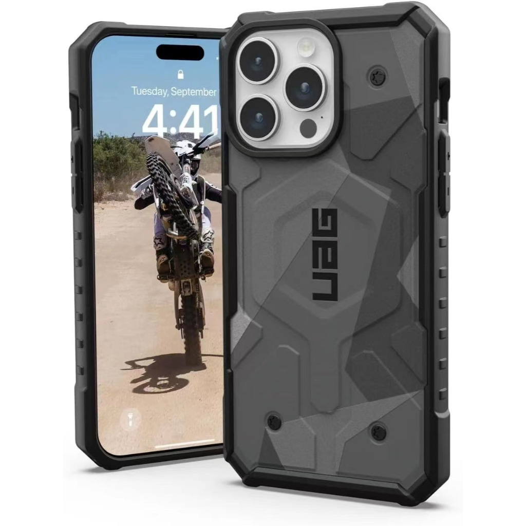 Uag ลายพราง Pathfinder พร้อมเคสแม่เหล็กสําหรับ IPhone 16 Pro Max 16pro 15 14 Plus 13 12 Promax 16plus 15plus 14plus 15promax กันกระแทกป้องกันการตกฝาครอบโทรศัพท์ป้องกัน