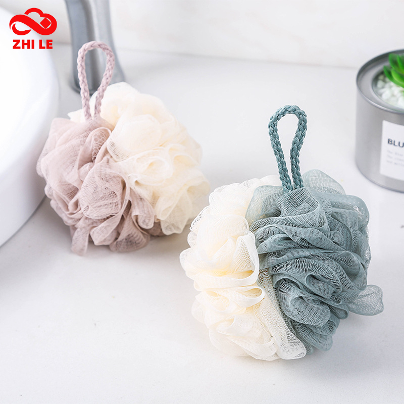 Bubble Shower Balls Flower buble Bath Sponge wash Scrubber Mesh Rich Bubbles body Brush body Pouf Loofahs Colourful Soft Puff bk jelly ball body scrub wash