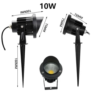 สไตล์ใหม่ COB สวนไฟสนามหญ้าสปอตไลท์กลางแจ้ง 220V 110V กลางแจ้ง LED Spike หลอดไฟ 3W 5W 10W เส้นทางภูมิทัศน์กันน้ํา DC12V
