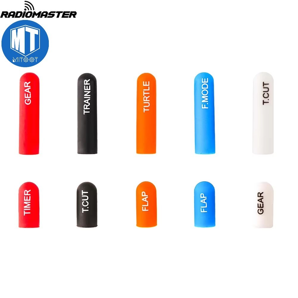 12 ชิ้น/แพ็ค RadioMaster TX16S Original Labelled Silicon Switch Cover ชุดยาวสั้นสําหรับเครื่องส่งสัญญาณ Rc