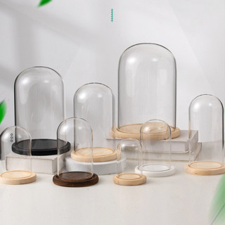 [KLOWARE] ฐานไม้ โดมแก้ว สําหรับตกแต่งบ้าน #A