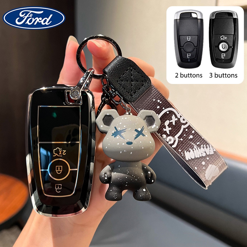 Ford car TPU เคสกุญแจ Ford Raptor F-150/Next-Gen Everest/Ranger ปลอกกุญแจรถ พวงกุญแจ Ford