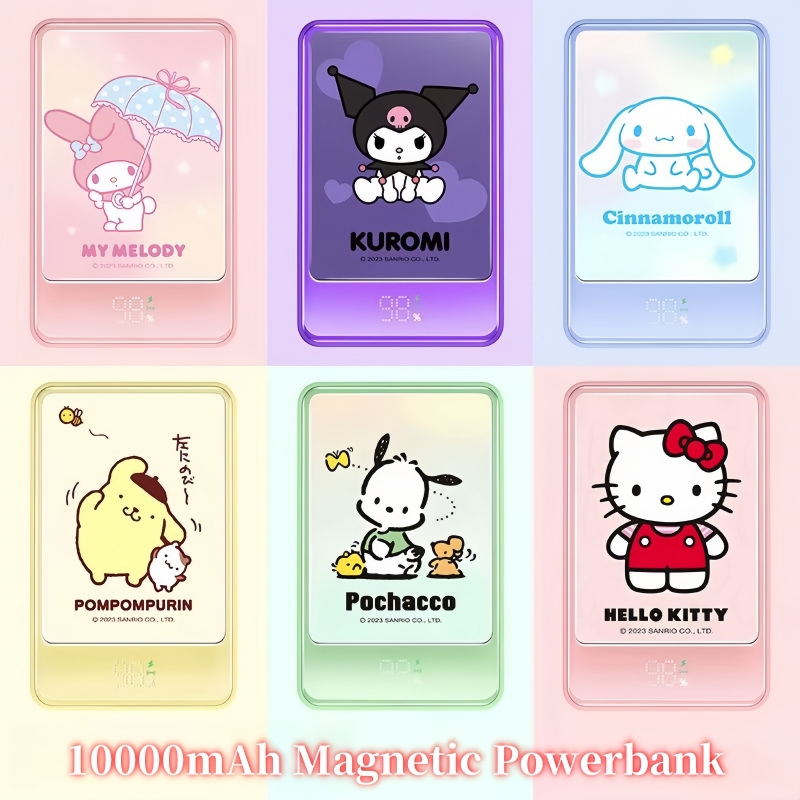 Sanrio Family 10000mAh Magnetic Powerbank การอนุญาตของแท้ 20W Fastcharing Power Bank เหมาะสำหรับไอโฟน ซัมซุง Samsung ip 12-15