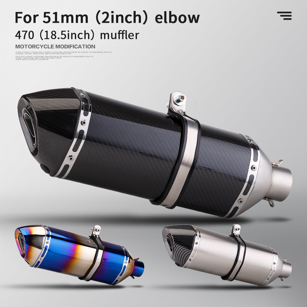 Universal 470 มม.รถจักรยานยนต์ Akrapovic Racing ไอเสีย DB Killer Muffler Silencer Fit สําหรับรถมอเตอร์ไซด์ส่วนใหญ่