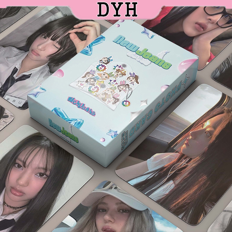 Dyh 50 ชิ้น/กล่อง NewJeans Laser Card Photocards LOMO Card KPOP อัลบั้ม