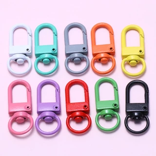 10pcs Key แหวนกุ้งก้ามกรามพวงกุญแจโลหะ Bell แยกแหวน Keyfob Charm สําหรับกระเป๋าเครื่องประดับทํา